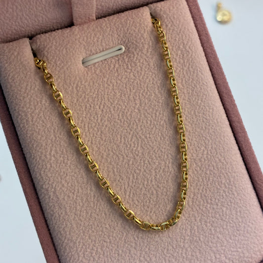 PULSERA ESCALERA MARINERA 2.5MM ORO AMARILLO ITALY 18K 19CM - 1,8GR (ID)