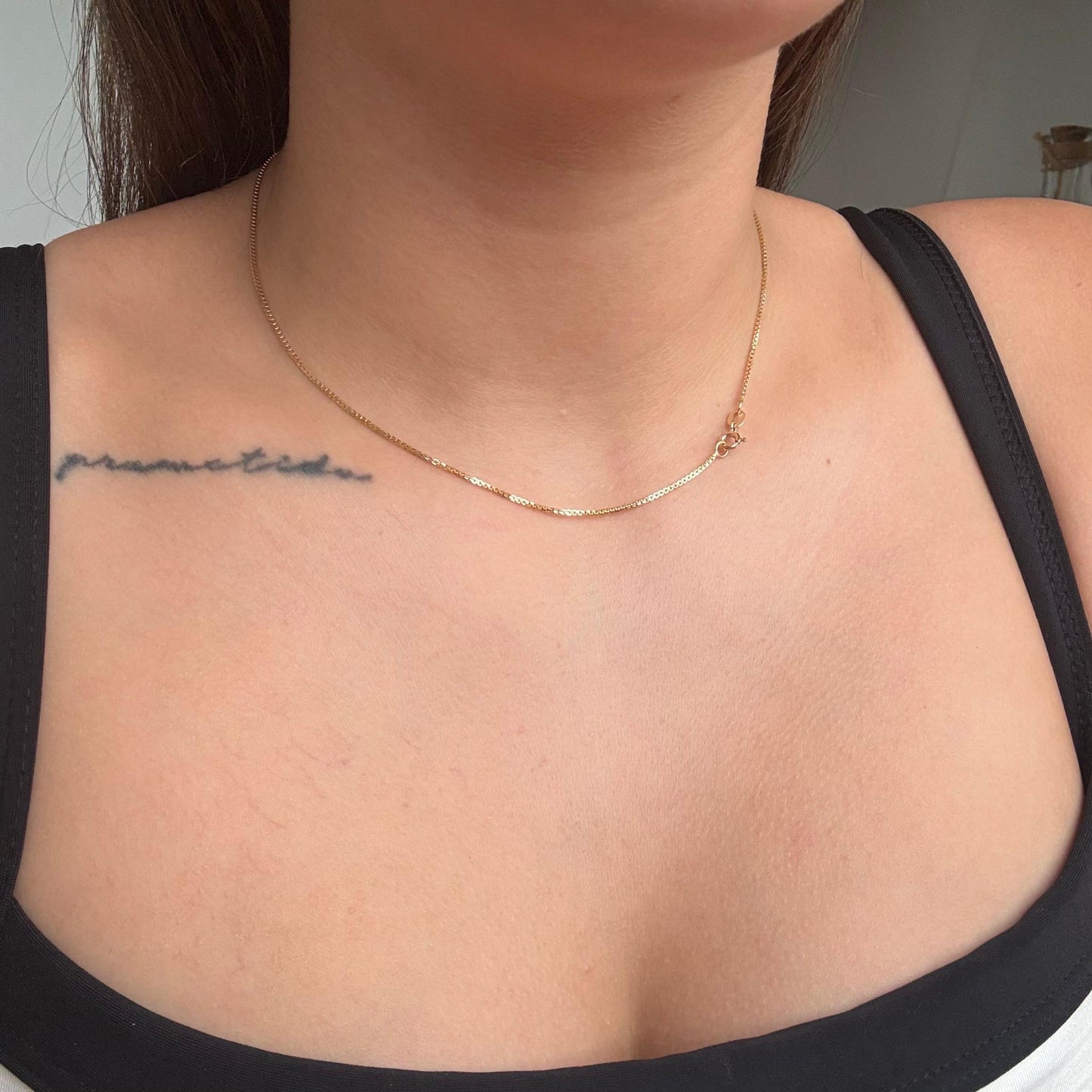 CADENA HILO DE ORO VENECIANA 1MM ORO AMARILLO ITALY 18K 40CM - 3,2GR