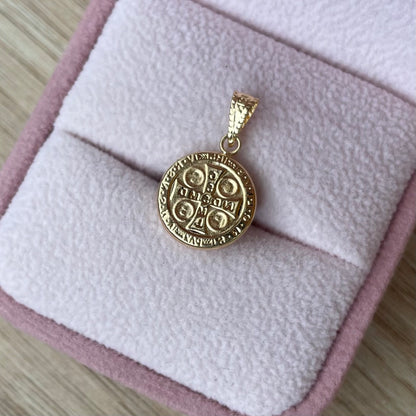 DIJE SAN BENITO MEDALLA 2CM ORO AMARILLO COL 18K - 0,80GR (NG)