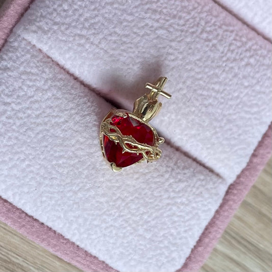 DIJE CORAZON DE CRISTO 1,6CM ORO AMARILLO COL 18K - 1,73GR (NG)