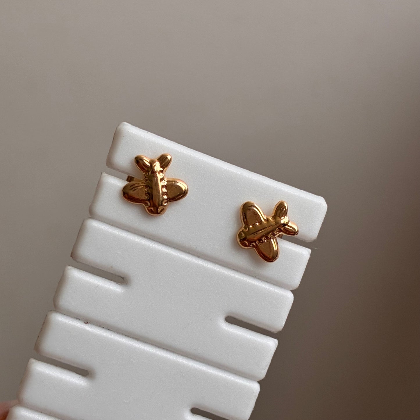 TOPOS AVION 6MM ORO AMARILLO 18K - 0,66GR