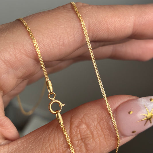 CADENA MINI CHINA 1MM ORO AMARILLO ITALY 18K 45CM - 1,55GR