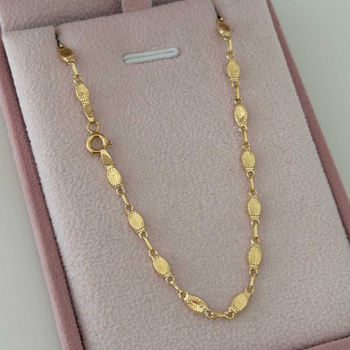 CADENA RUSTICA DIAMANTADA 3.25MM ORO AMARILLO COL 18K 60CM - 6,07GR (ND)