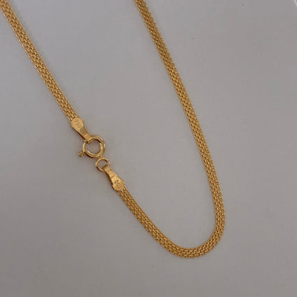 CADENA CHINA DIAMANTADA 2MM ORO AMARILLO ITALY 18K 45CM - 2,58GR
