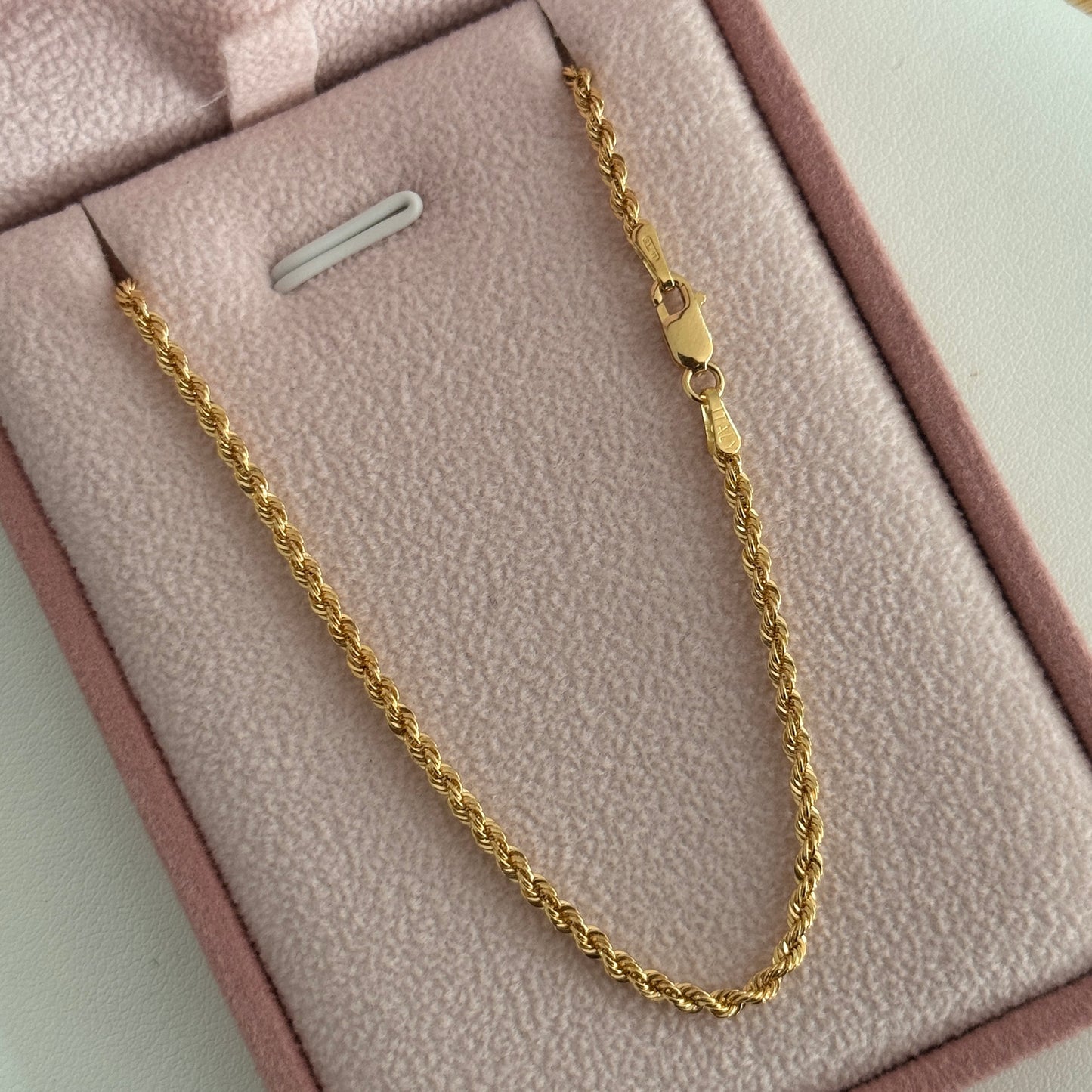 CADENA LAZO 2.2MM ORO AMARILLO ITALY CT - 60CM 3,64GR