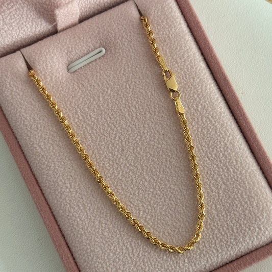 CADENA LAZO 2.2MM ORO AMARILLO ITALY CT - 60CM 3,64GR