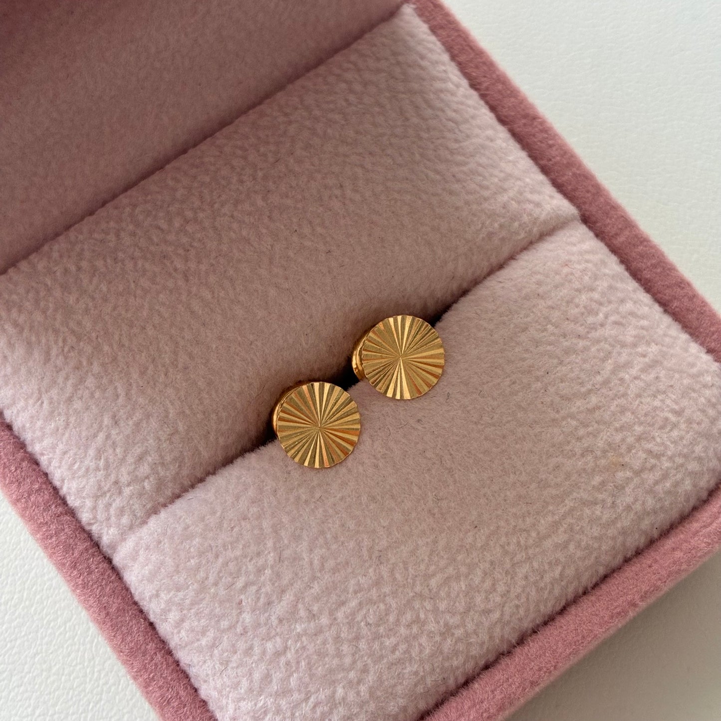 TOPOS REDONDO DIAMANTADO 6MM ORO AMARILLO 18K - 0,62GR