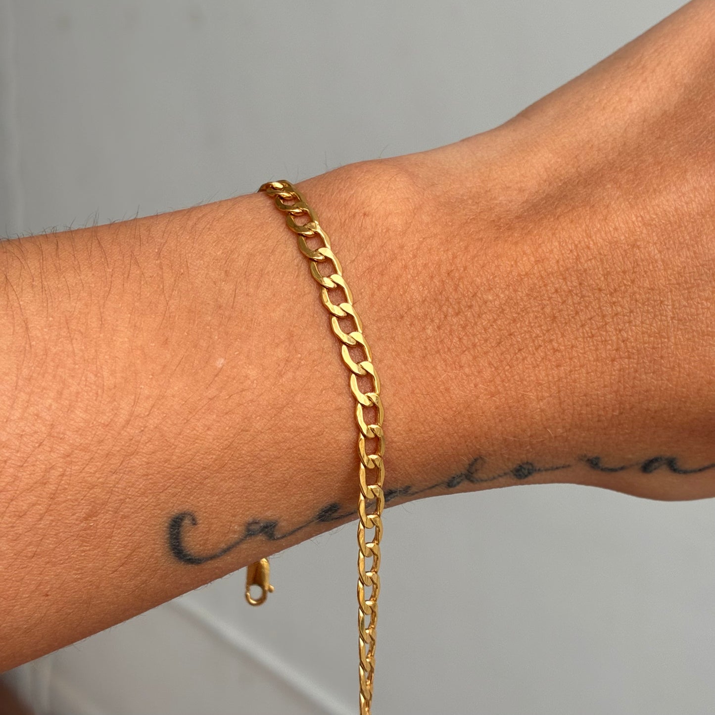 PULSERA CUBANA 4.5MM ORO AMARILLO ITALY 18K - 20,5CM 3,8GR *PP*