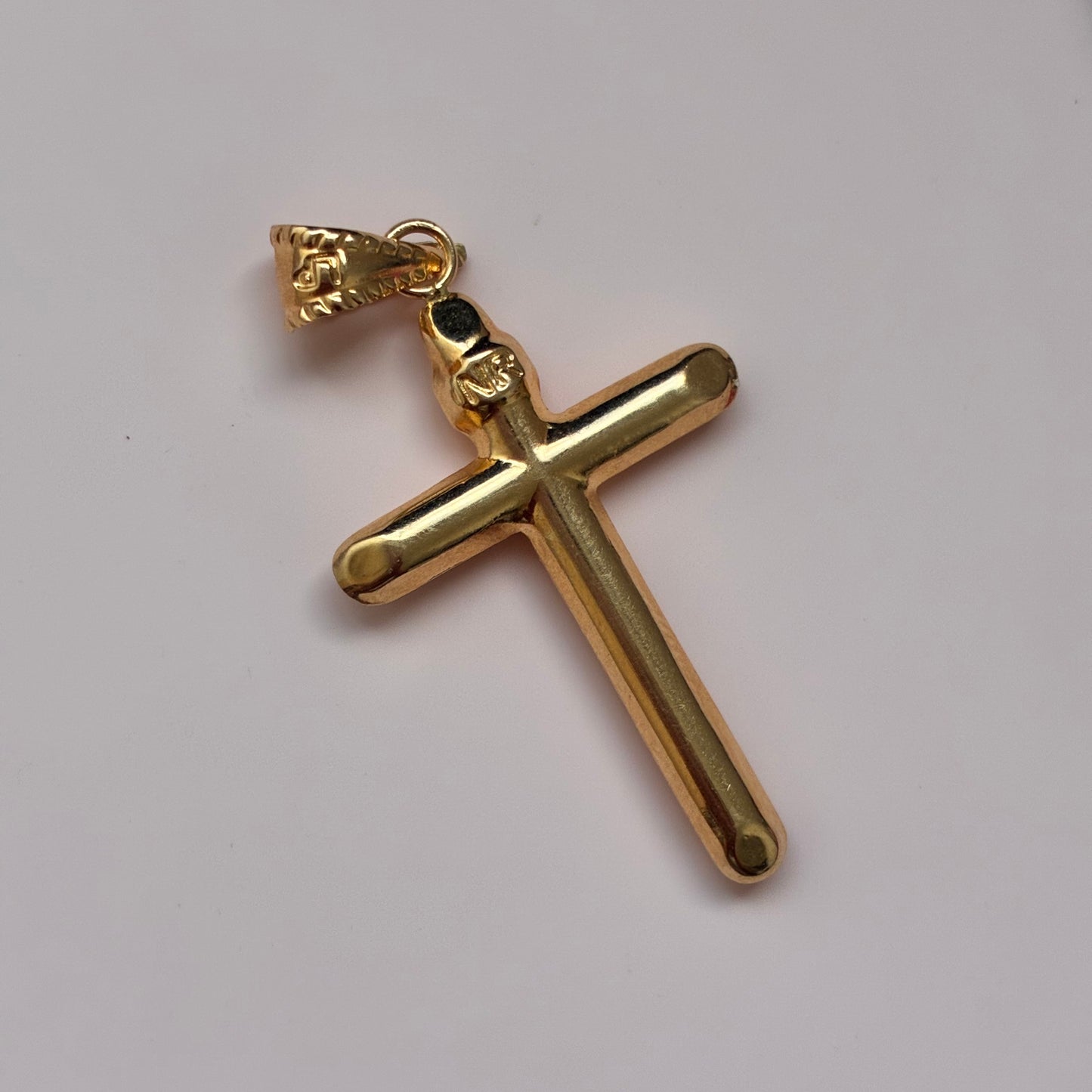 DIJE CRUZ LISA INRI 3.3CM ORO AMARILLO 18K - 1,3GR