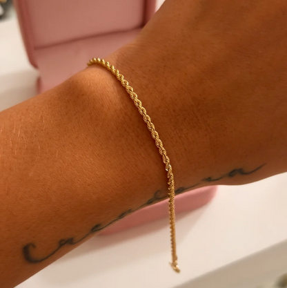 PULSERA LAZO 2.1MM ORO AMARILLO ITALY 18K 19CM - 1,29GR
