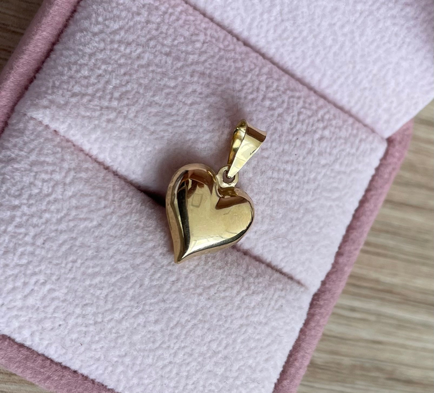 DIJE CORAZON INFLADO LISO 1.9CM ORO AMARILLO COL 18K - 0,82GR (NG)
