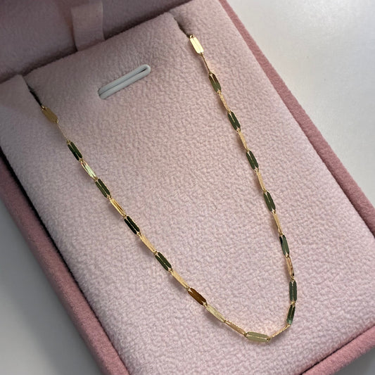 CADENA CRISPETA ALARGADA 1.8MM ORO AMARILLO ITALY 18K 45CM - 1,43GR (IL)