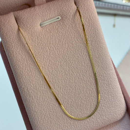CADENA MINI ESPEJO 1.0MM ORO AMARILLO ITALY 18K 40CM - 1,08GR (IJ)