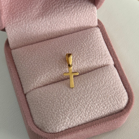 DIJE CRUZ LISA ORO AMARILLO ITALY ESPECIAL - 0,37GR