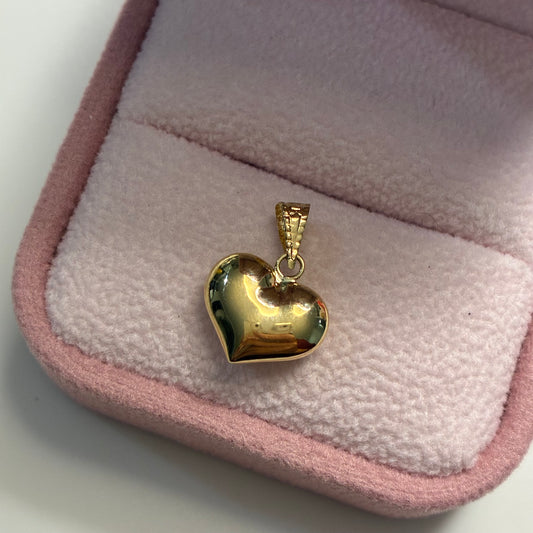 DIJE CORAZON INFLADO LISO 1.6CM ORO AMARILLO COL 18K - 0,59GR (NG)