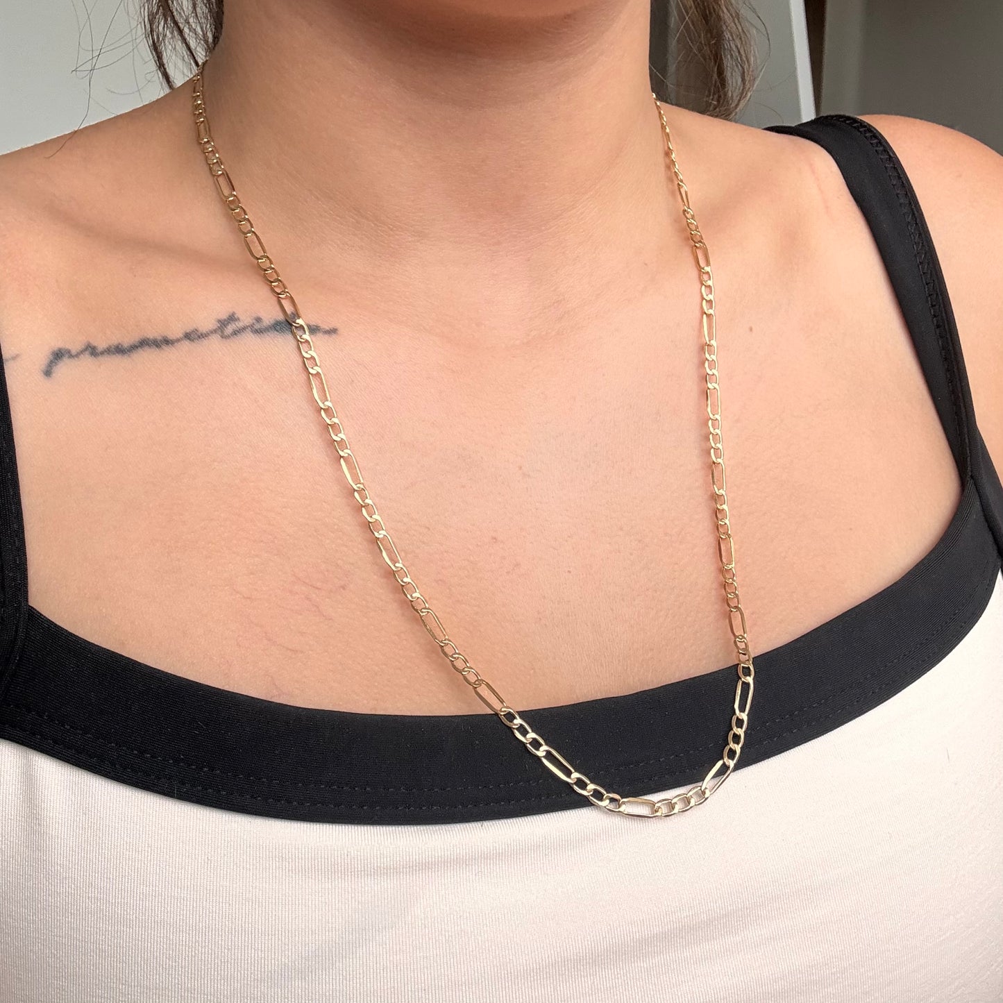 CADENA FIGARO 3X1 4MM ORO AMARILLO ITALY 18K 60CM - 4,83GR