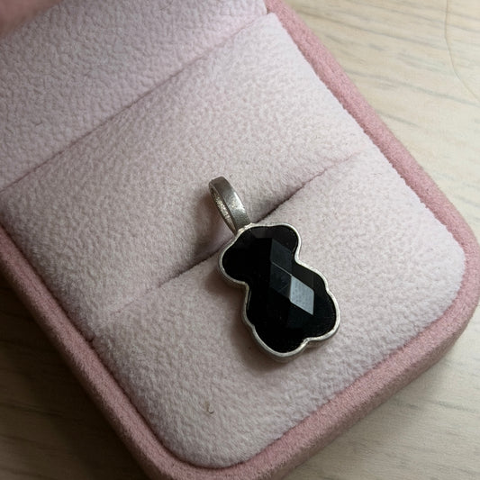 DIJE OSO TS NEGRO PLATA 925
