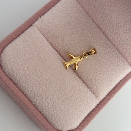 DIJE AVION LISO 1,2CM ORO AMARILLO COL 18K - 0,28GR