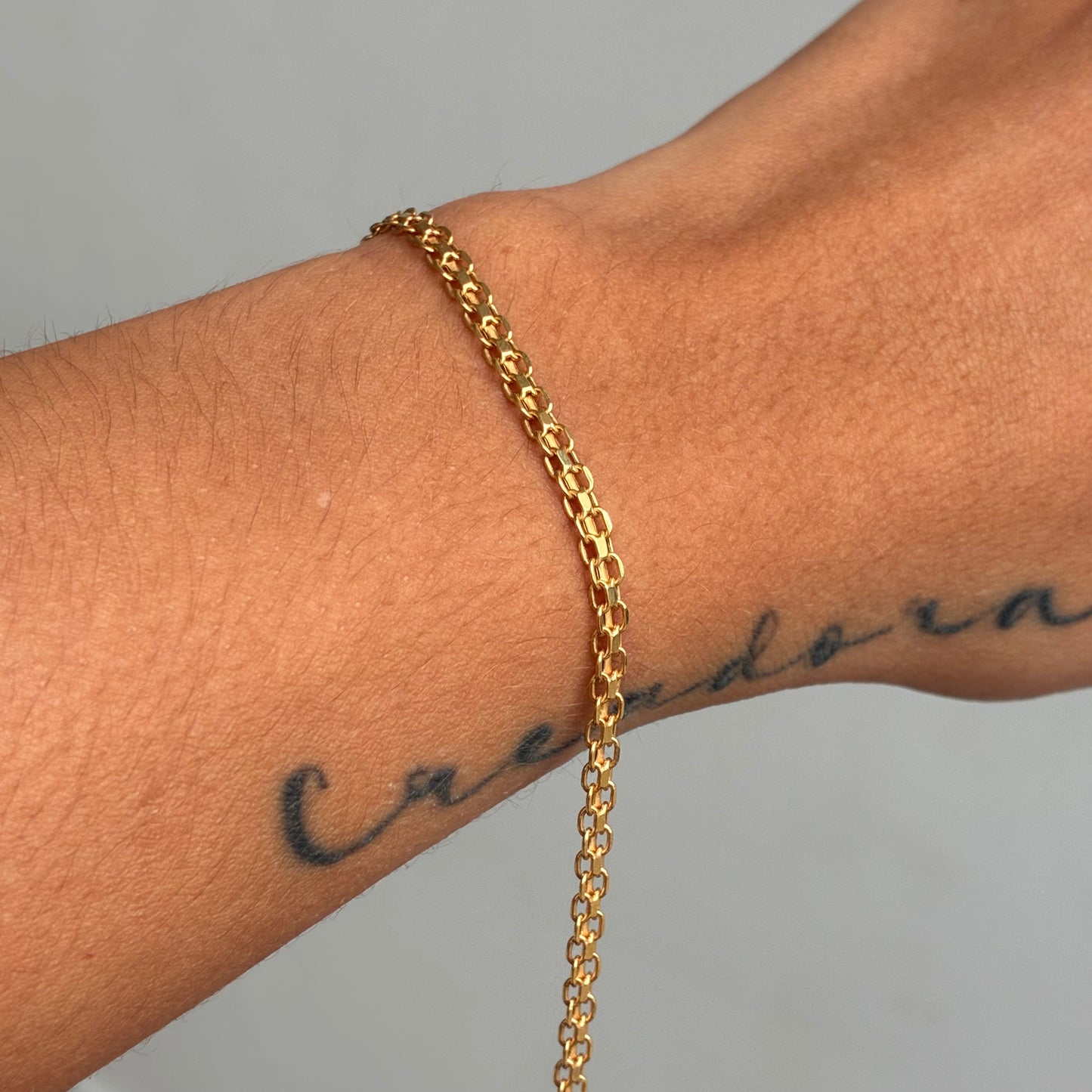 PULSERA CHINA 1 CARRIL 3.2MM ORO AMARILLO ITALY 18K - 20CM 2,49GR *PP