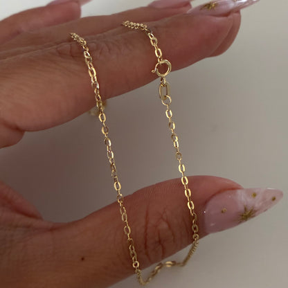 CADENA ROLON DIAMANTADA ORO AMARILLO ITALY 18K 45CM - 0,74GR