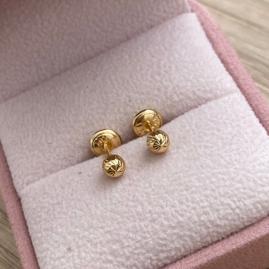 TOPOS BOLAS DIAMANTADAS 4MM ORO AMARILLO COL 18K - 0,55GR (NG)