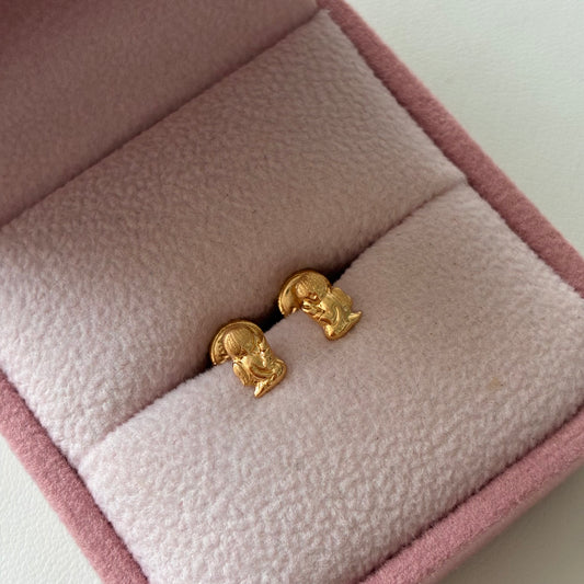 TOPOS ANGEL DE LA GUARDA 6MM ORO AMARILLO 18K - 0,53GR