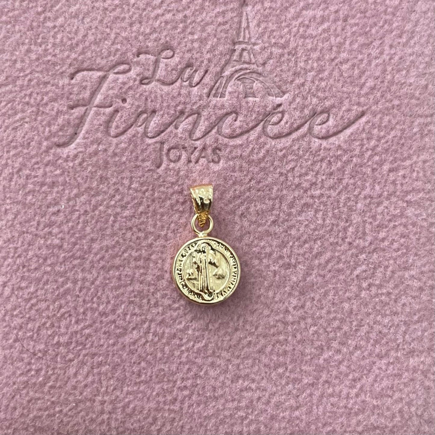 DIJE SAN BENITO MEDALLA 1,5CM ORO AMARILLO COL 18K - 0,40GR (NG)