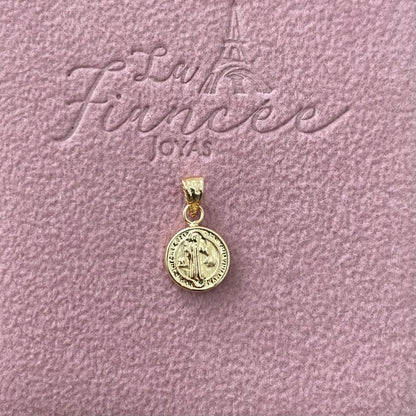 DIJE SAN BENITO MEDALLA 1,5CM ORO AMARILLO COL 18K - 0,40GR (NG)