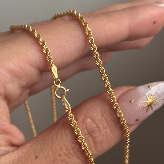 CADENA LAZO 2MM ORO AMARILLO ITALY 18K 50CM - 3,0GR