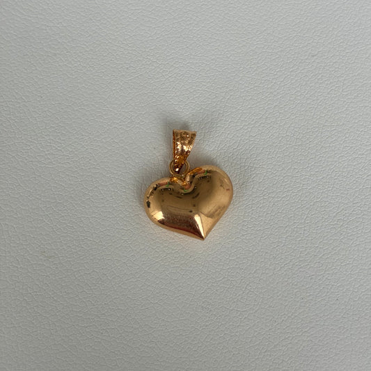 DIJE CORAZON INFLADO 1,5CM ORO AMARILLO 18K - 0,63GR *PP*