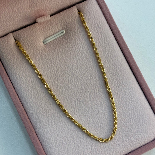 CADENA LAZO 2.0MM ORO AMARILLO ITALY 18K 40CM - 1,87GR (ID)