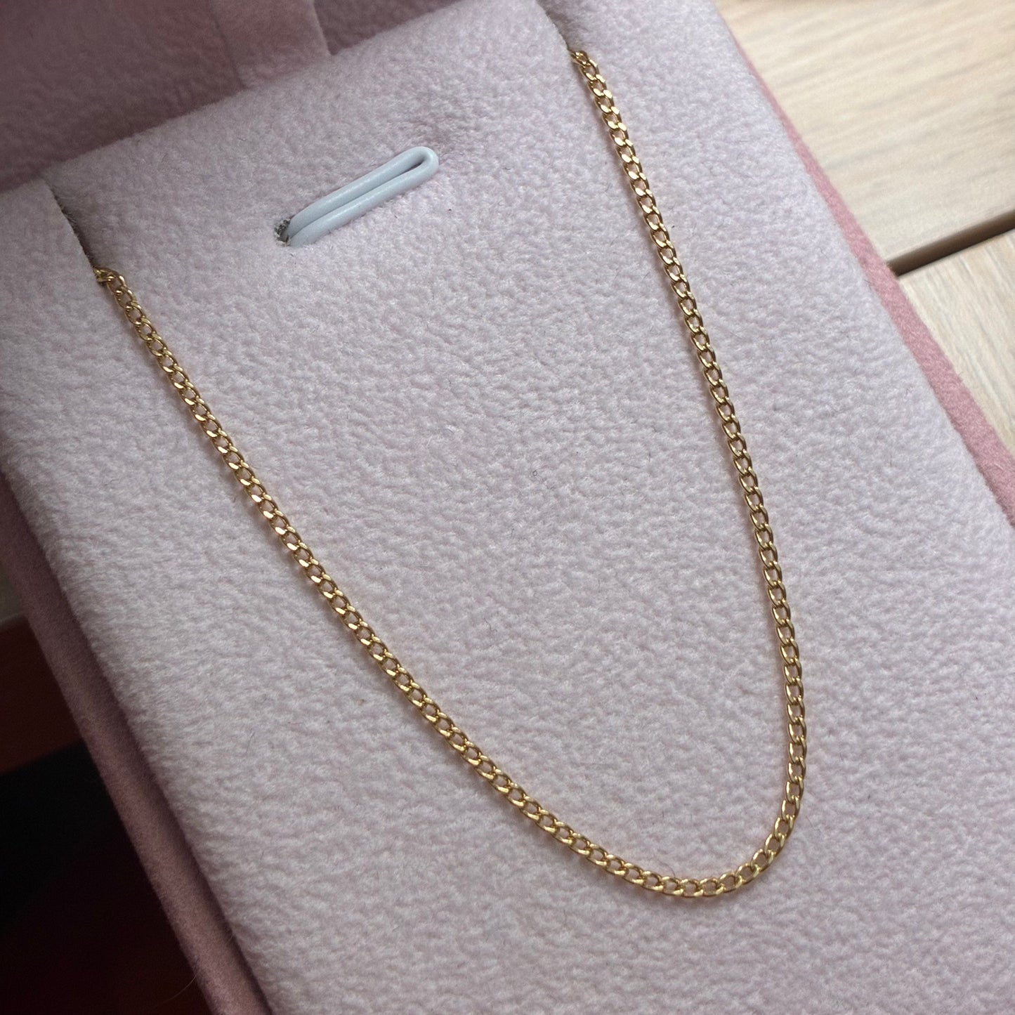 PULSERA MINICUBANA 1.4MM ORO AMARILLO ITALY 18K 16,5CM - 0,61GR