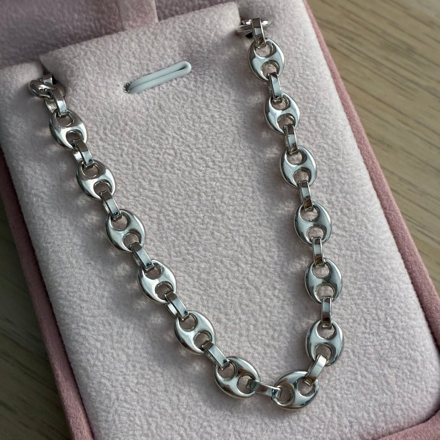 CADENA GRANO DE CAFÉ 7MM PLATA 925 ITALIANA 60CM - 38,15GR