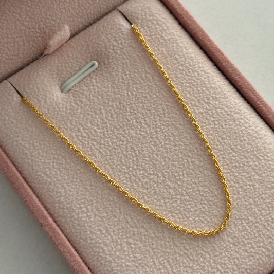 CADENA MINI LAZO 1.25MM ORO AMARILLO ITALY CT - 45CM 0.85GR