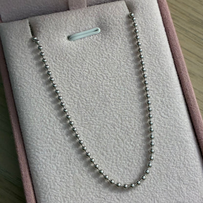CADENA MILITAR 2MM LISA PLATA 925 ITALIANA 50CM - 5,73GR