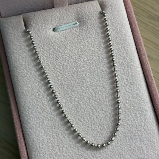 CADENA MILITAR 2MM LISA PLATA 925 ITALIANA 50CM - 5,73GR