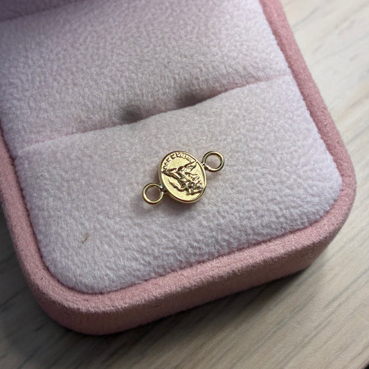 HERRAJE SAN MIGUEL ARCANGEL MEDALLA 1,2CM ORO AMARILLO COL 18K - 0,33GR