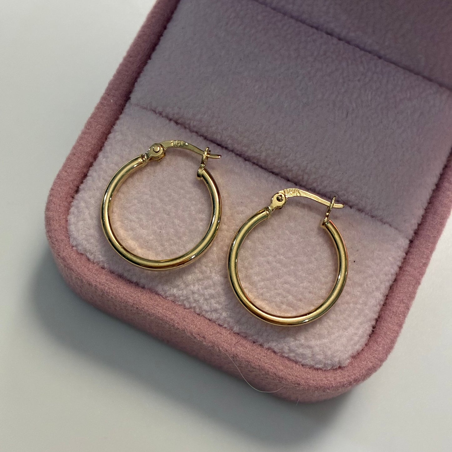 CANDONGAS LISAS - PLANA INTERNAS 1.4CM ORO AMARILLO COL 18K - 1,17GR (NG)
