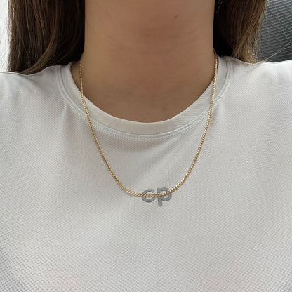 CADENA MINI CUBANA 2MM ORO AMARILLO ITALY 18K 50CM - 1.69GR(I)