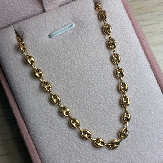 PULSERA GRANO DE CAFÉ 4MM ORO AMARILLO COL 18K 18CM - 2,51GR