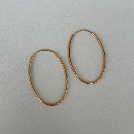 CANDONGAS OVALADAS 1,6CM X 2,5CM ORO AMARILLO ITALY 18K - 0,68GR *PP*