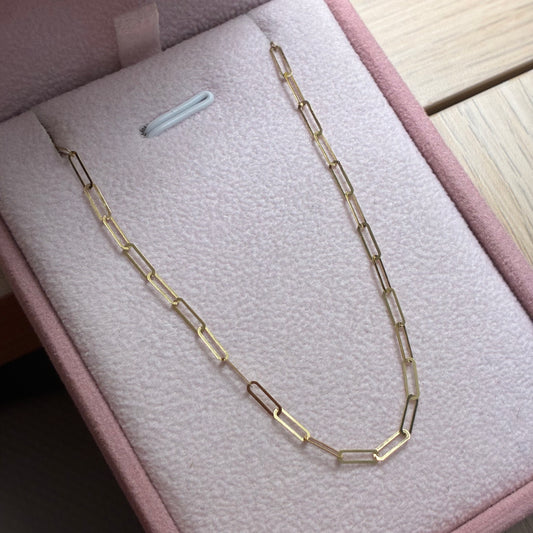 TOBILLERA CLIP DIAMANTADA 1,8MM ORO AMARILLO ITALY 18K 26CM - 0,74GR