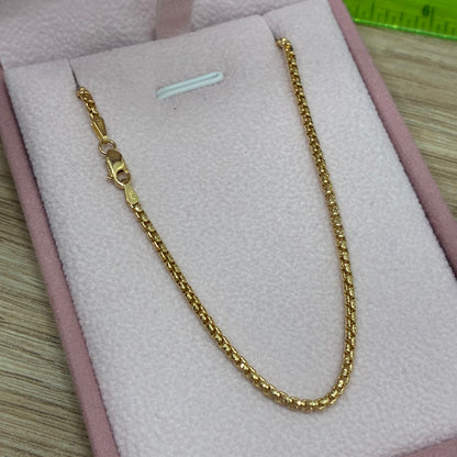 CADENA COLA DE RATON 1.7MM ORO AMARILLO ITALY 18K 60CM - 7.26GR (I)