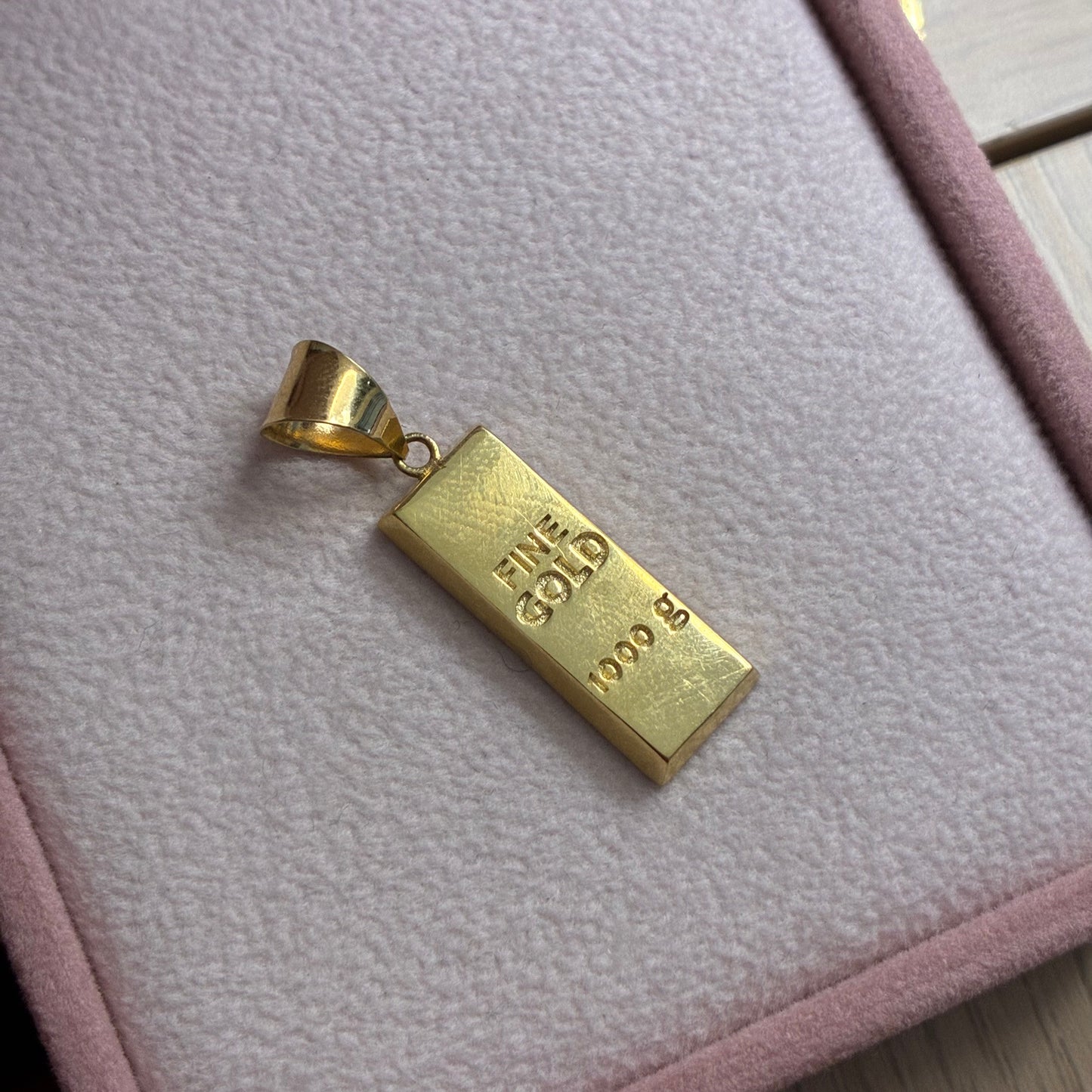 DIJE LINGOTE 3CM ORO AMARILLO ITALY 18K - 2,41GR