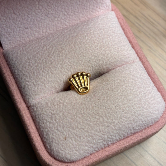 TOPO SILUETA CORONA 8.2MM ORO AMARILLO COL 18K 0,35GR *PIERCING*