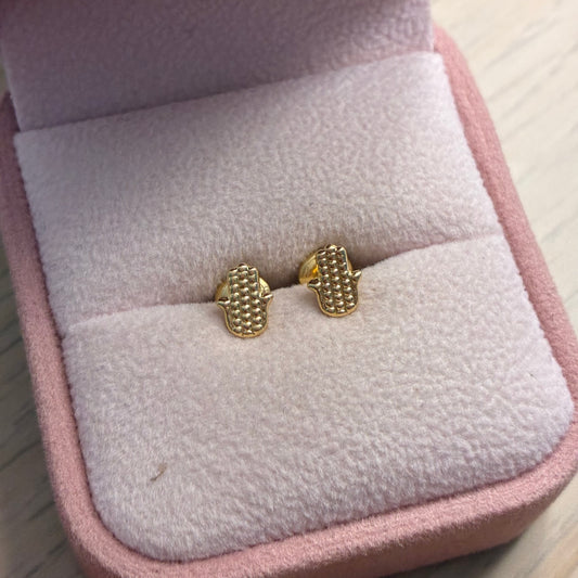 TOPOS MANO HAMSA BORDEADA ORO AMARILLO COL 18K - 0,52GR