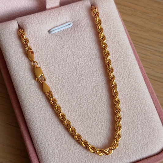 CADENA LAZO 3.3MM ORO AMARILLO ITALY 18K 60CM - 8,03GR