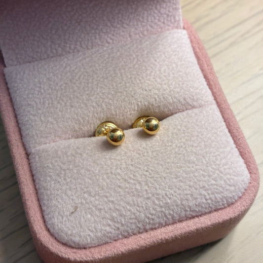 TOPOS BOLAS LISAS 4MM ORO AMARILLO COL 18K - 0,53GR