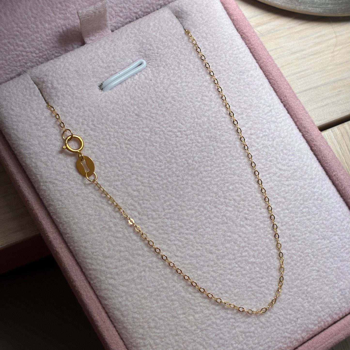 CADENA MINI ROLON 0.6MM ORO AMARILLO ITALY 18K 40CM A 45CM - 0,73GR
