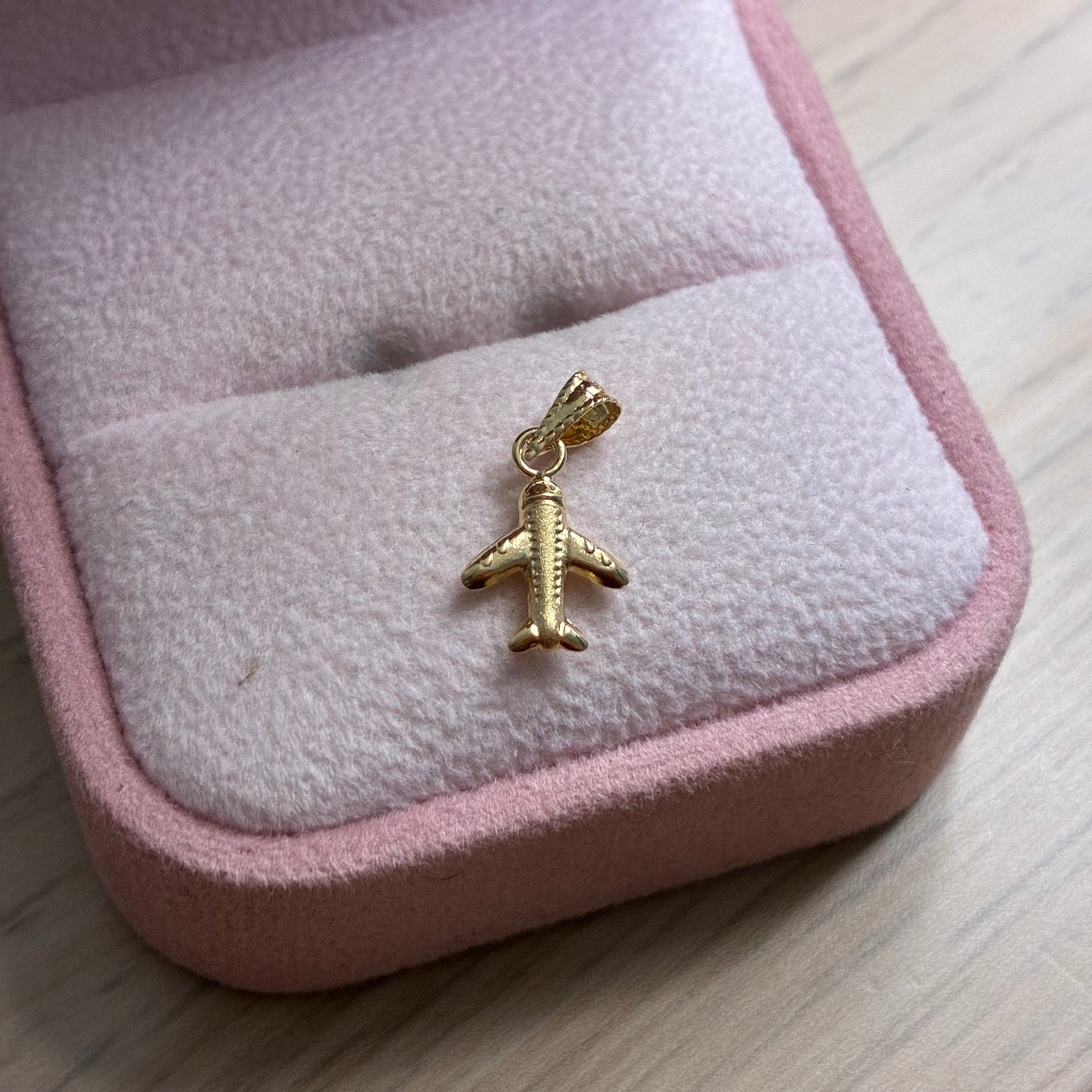 DIJE AVION LISO 1,2CM ORO AMARILLO COL 18K - 0,28GR